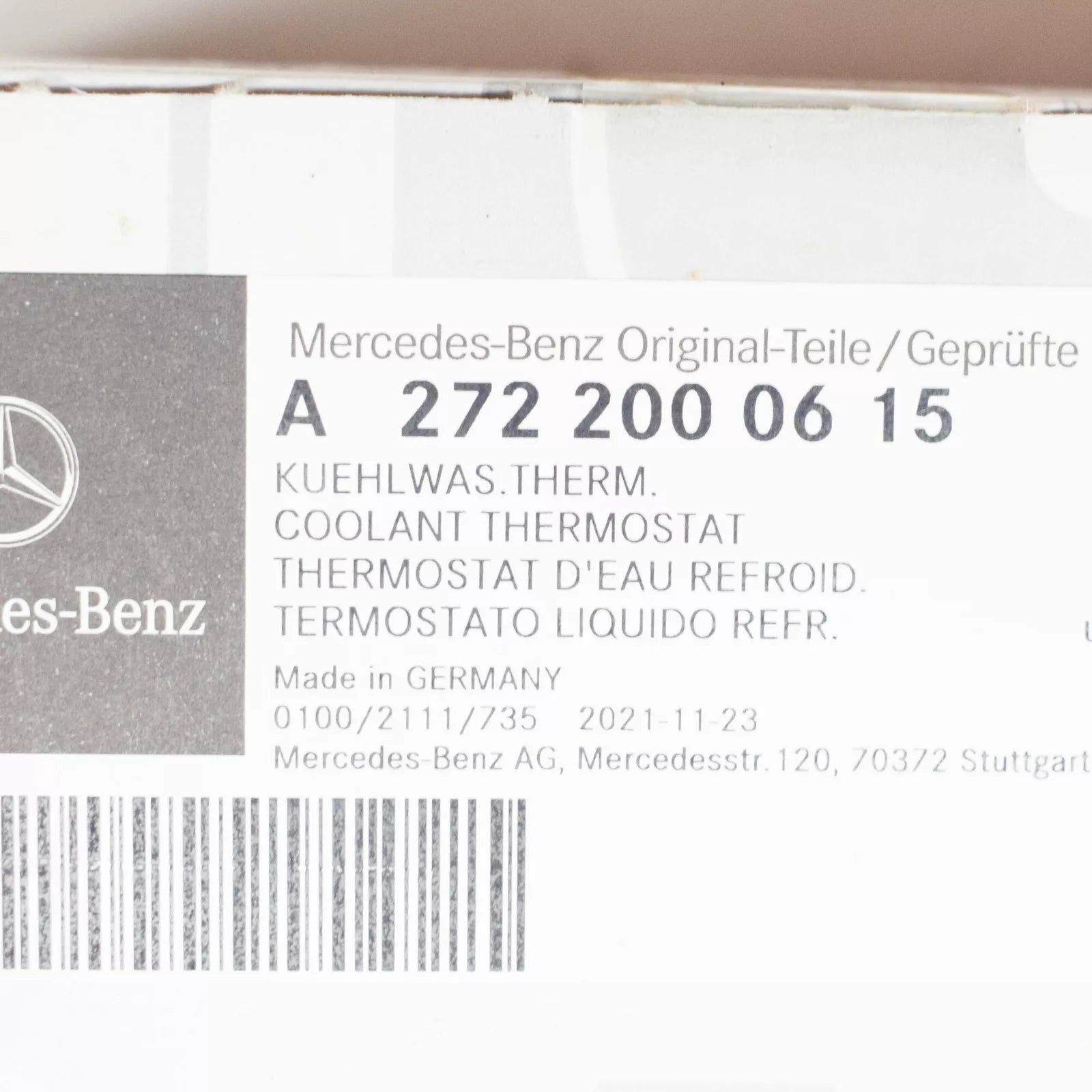 NEW MERCEDES-BENZ CLK C209 ENGINE COOLANT THERMOSTAT A2722000615