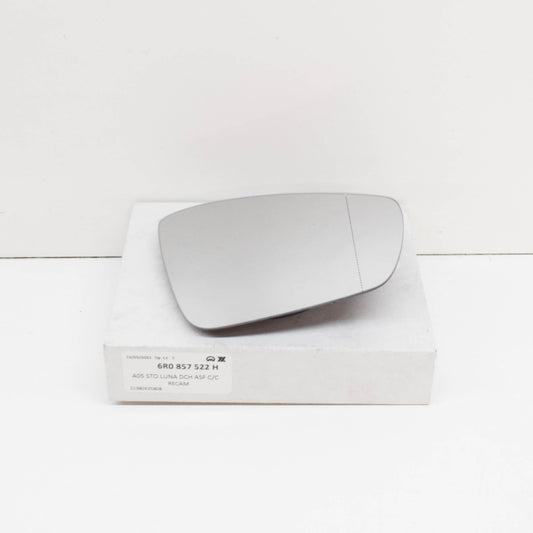 NEW VOLKSWAGEN POLO 6R RIGHT WING MIRROR GLASS 6R0857522H ORIGINAL