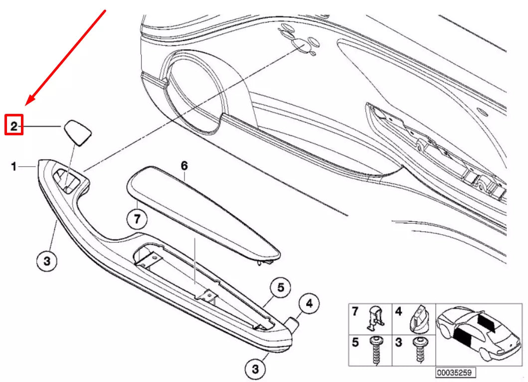 NEW BMW 3 E46 FRONT SOFT PAINT COVER 7025356 51417025356 ORIGINAL