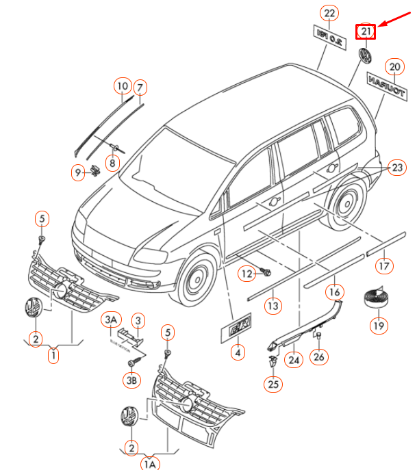 new volkswagen touran 1t mk1 rear lid badge 1t0853630bfdy original
