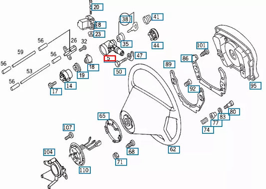 NEW MERCEDES BENZ C W202 STEERING COLUMN LOCK A2024620330