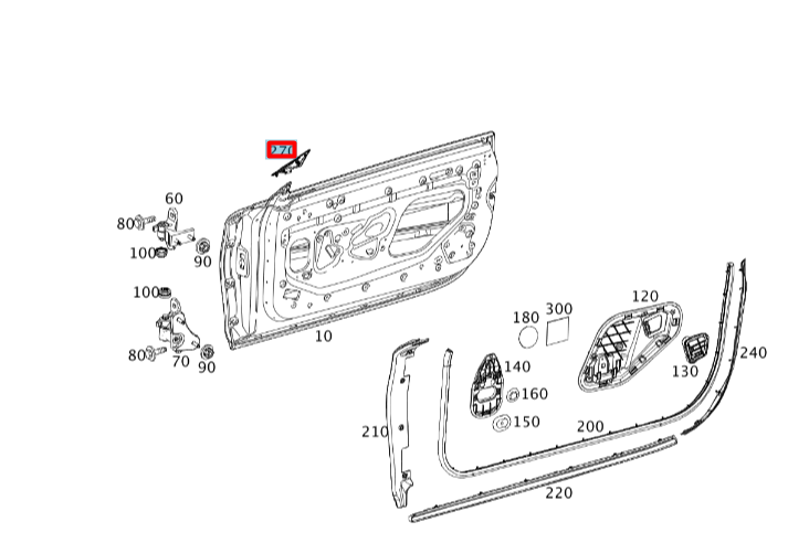 NEW MERCEDES-BENZ S COUPE C217 FRONT RIGFHT DOOR MIRROR TRIM A2177200248