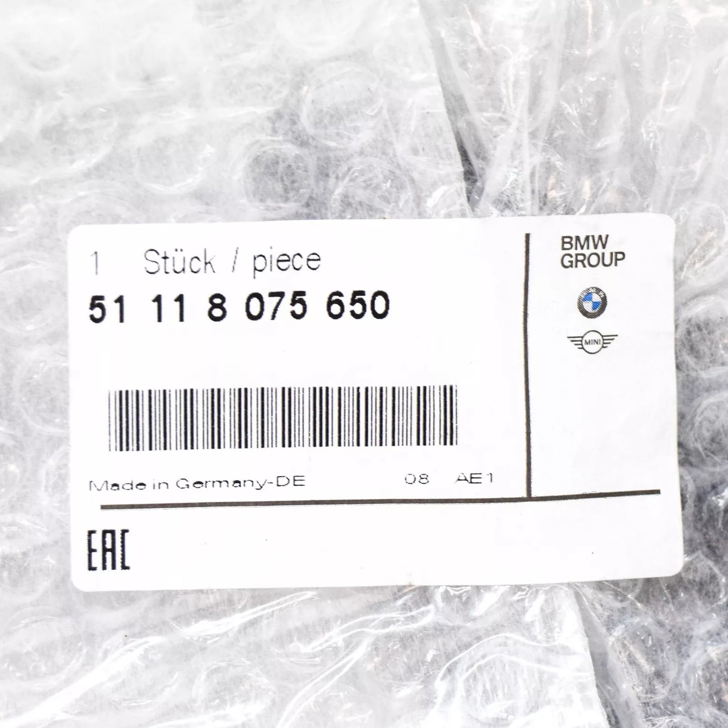 NEW BMW 3 G20 G21 M FRONT BUMPER RIGHT OPEN GRILLE 51118075650 ORIGINAL