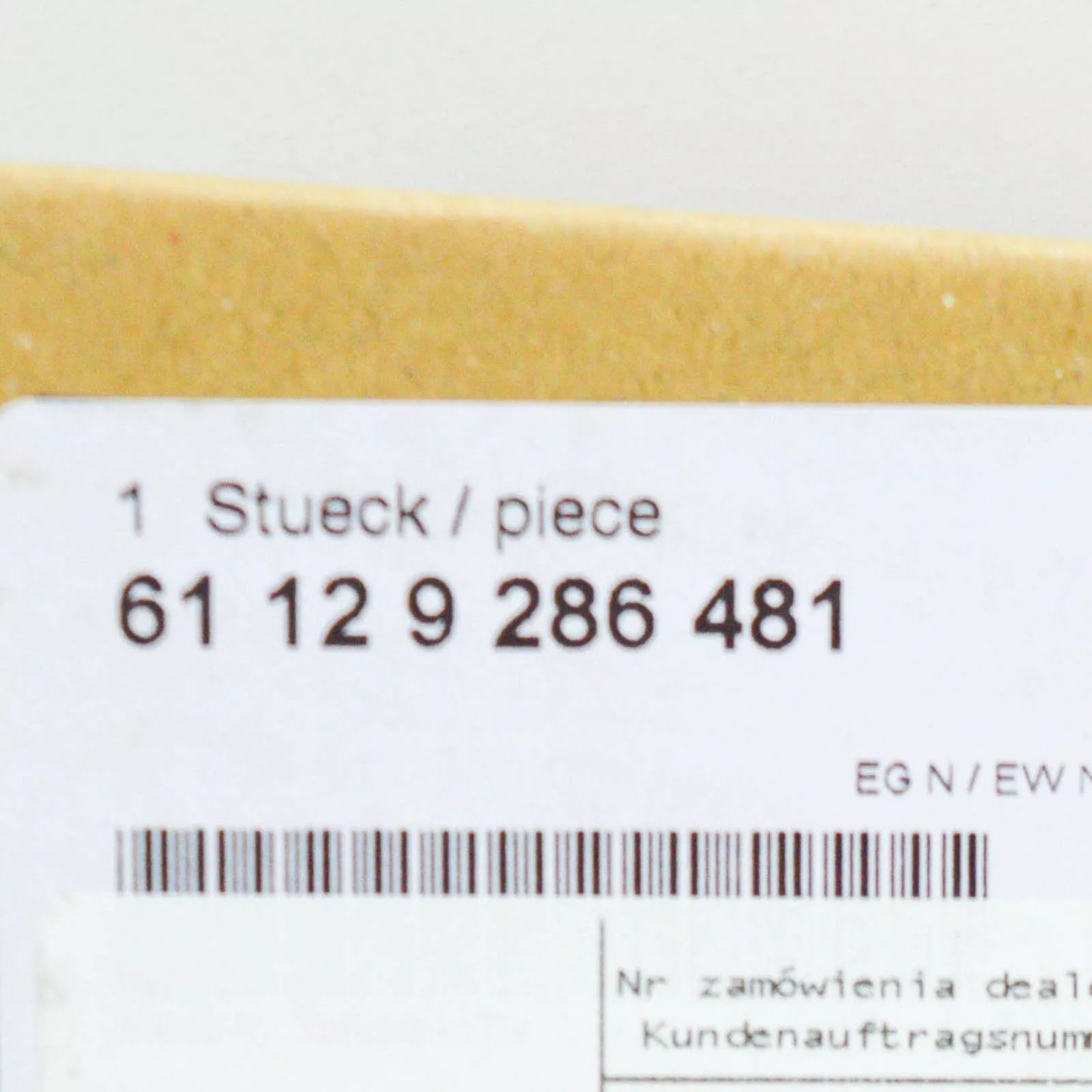 NEW BMW 5 F10 FRONT PDC PARKING SENSOR CABLE HARNESS 61129286481 ORIGINAL