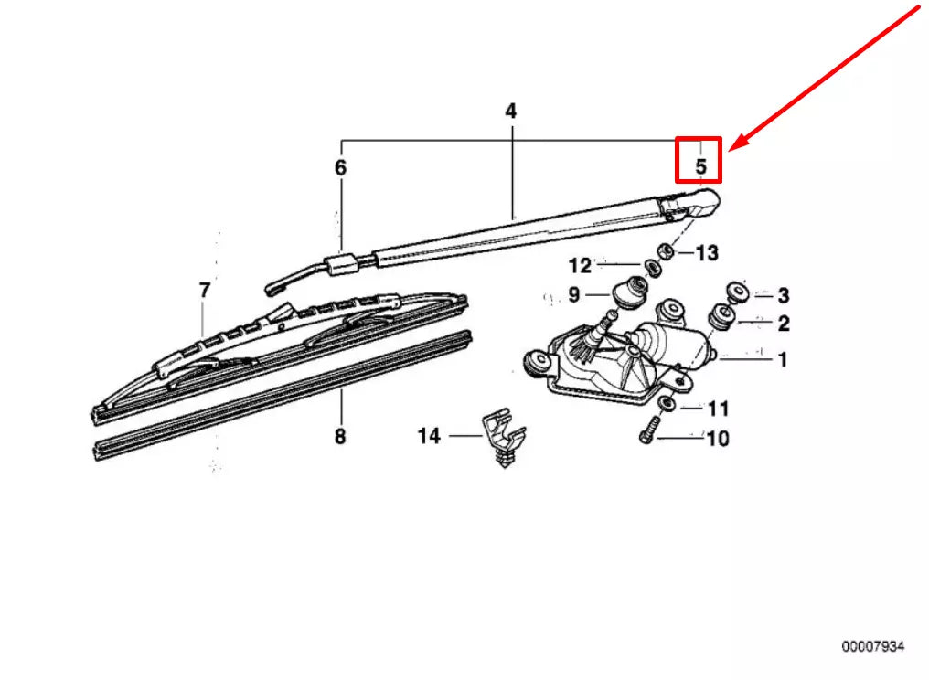 NEW BMW 3 COMPACT E36 REAR WIPER ARM COVER 8357518 61628357518 ORIGINAL