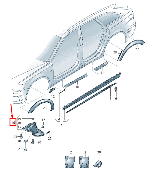 new audi a6 4a c8 front left wheel spoiler 4k9853887 original