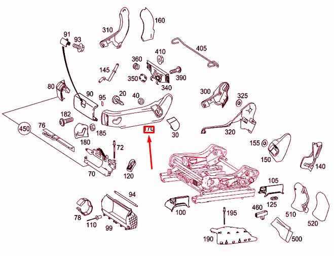 NEW MERCEDES-BENZ E W211 FRONT SEAT LEFT OUTSIDE COVER A21191871308J12 ORIGINAL