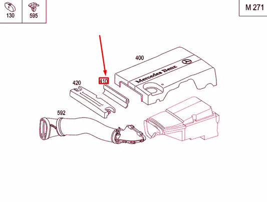 NEW MERCEDES-BENZ C W203 ENGINE COVER SEAL A2710160821 ORIGINAL