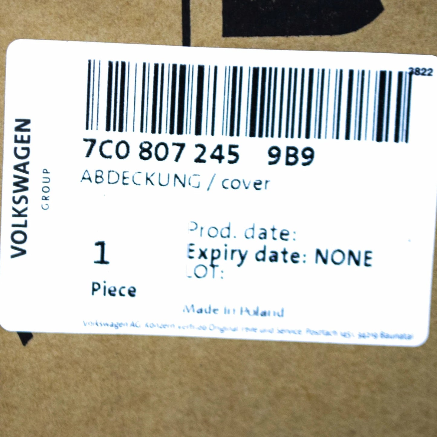 NEW VW CRAFTER MK2 SZ FRONT LEFT BUMPER COVER GRILLE 7C08072459B9