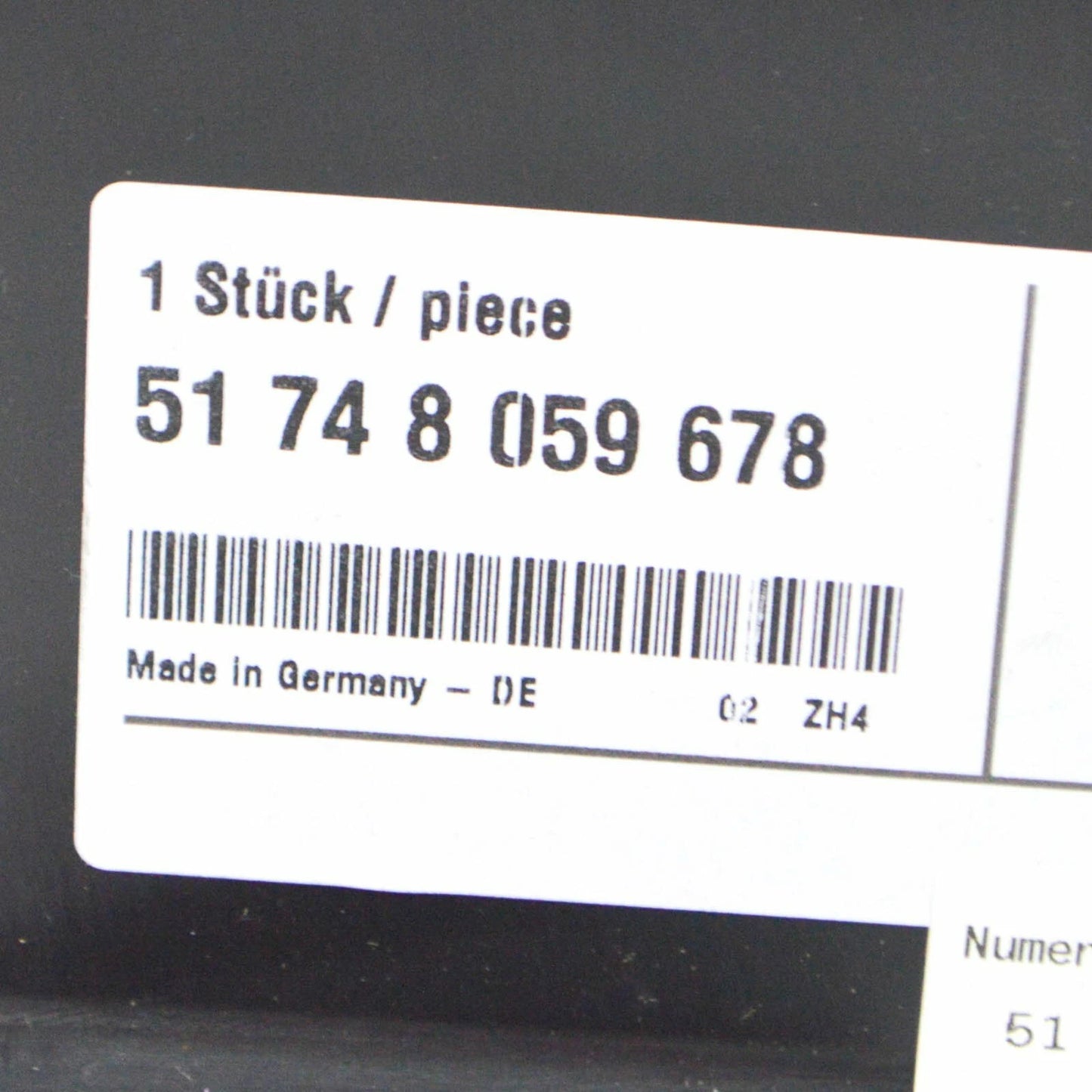 NEW BMW 5 G30 RIGHT EXTERIOR RADIATOR AIR DUCT M 51748059678 8059678 ORIGINAL