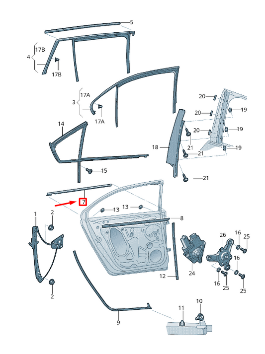new skoda octavia 5e mk3 rear left door trim 5ed839907 original