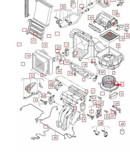 NEW AUDI A3 8PA HEATER BLOWER FAN MOTOR 5Q2819021C ORIGINAL