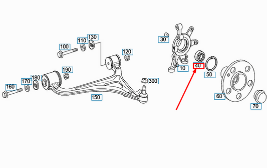 new mb c w203 front wheel bearing angular contact bearing a2109810227 original