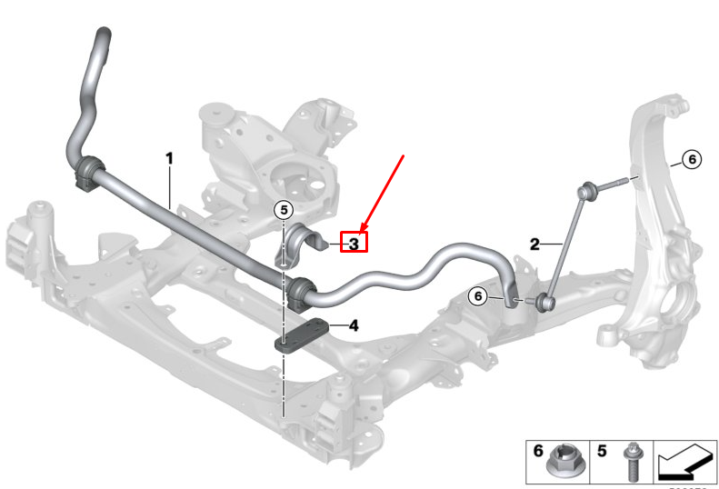 new bmw x5 g05 front stabilizer support 31356891410 original