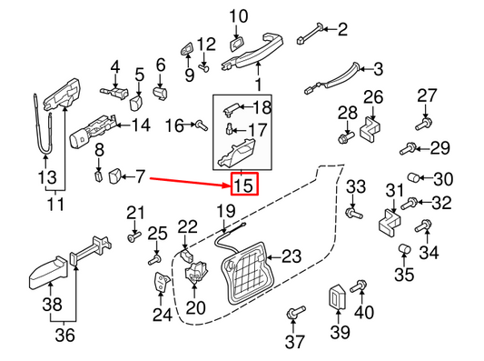 new audi a5 8t front right interior door handle 8t0837020a1gk original