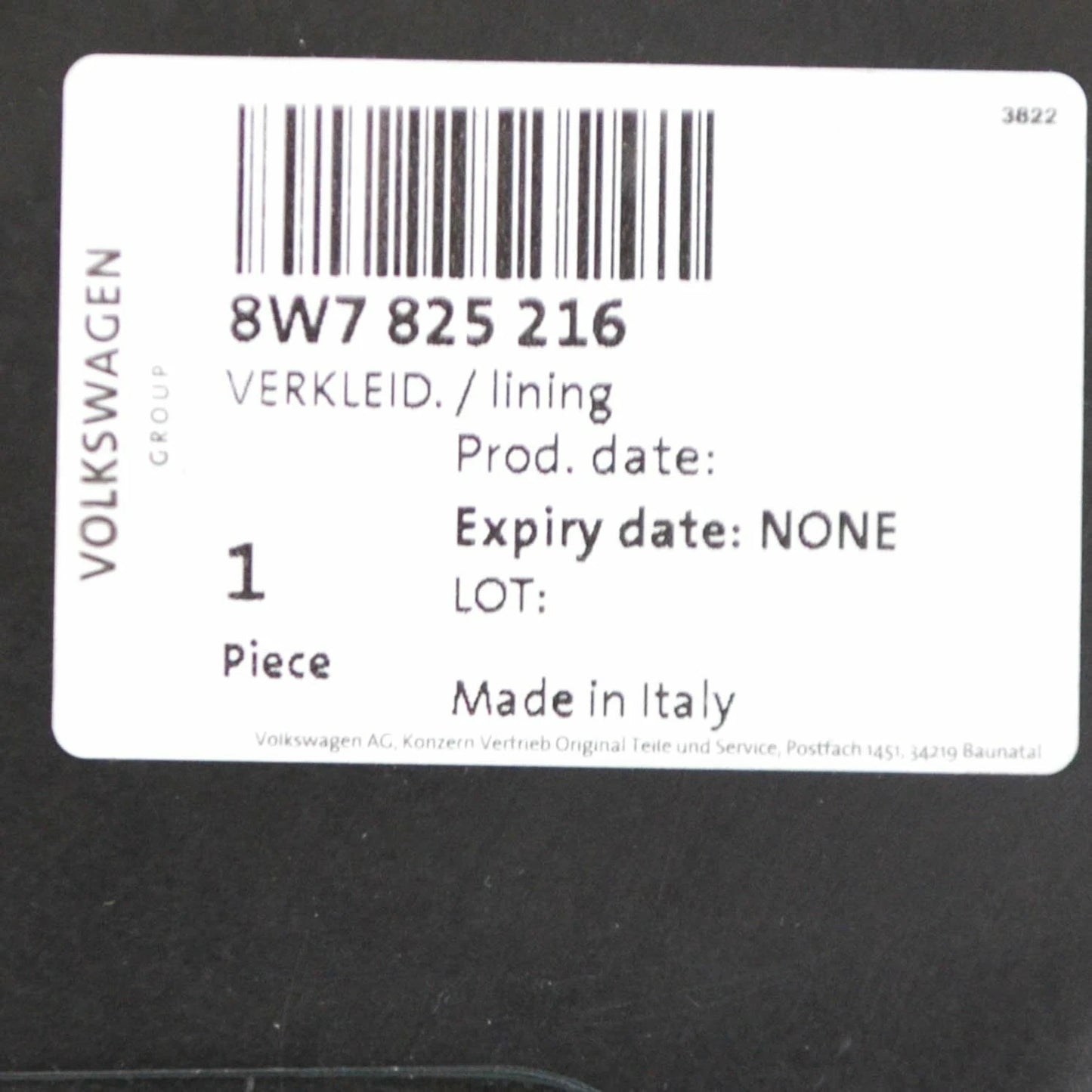 NEW AUDI A5 CABRIO 8W6 REAR RIGHT BOTTOM FLOOR PAN SHIELD 8W7825216