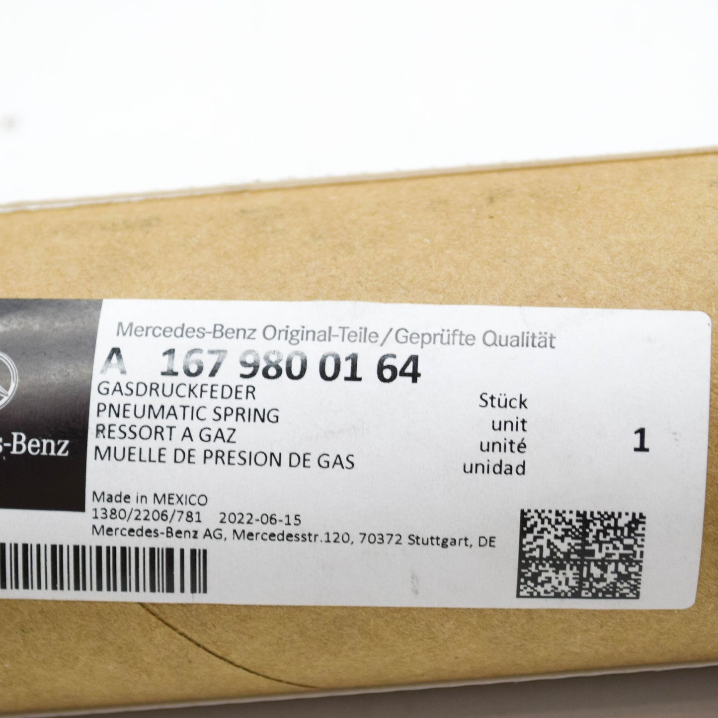 NEW MB GLE W167 FRONT LEFT ENGINE HOOD PNEUMATIC SPRING A1679800164 ORIGINAL