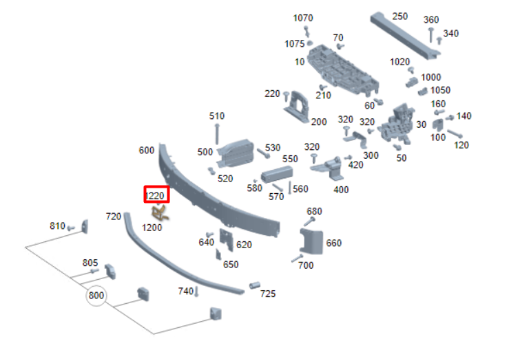 NEW MERCEDES-BENZ EQE V295 RADAR SENSOR CONTROL UNIT HOLDER A2975401501 ORIGINAL