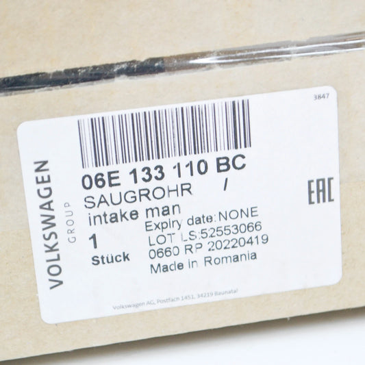 NEW AUDI A4 B8 RIGHT INTAKE MANIFOLD LOWER PART 06E133110BC ORIGINAL