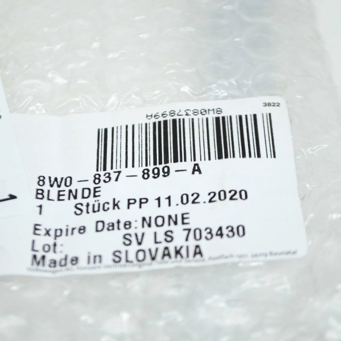 NEW AUDI A5 8W6 FRONT LEFT DOOR EXTERIOR HANDLE TRIM 8W0837899A