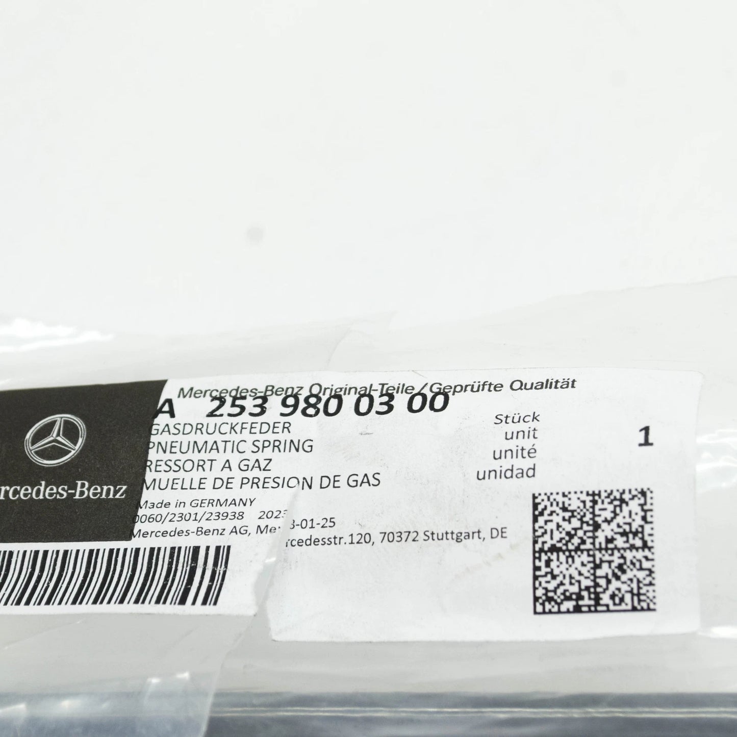 NEW MERCEDES-BENZ GLC C253 RIGHT SIDE TAILGATE GAS STRUT A2539800300 ORIGINAL