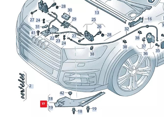 NEW AUDI Q8 4MN FRONT LEFT HEADLIGHT COVER 4M8805285A ORIGINAL