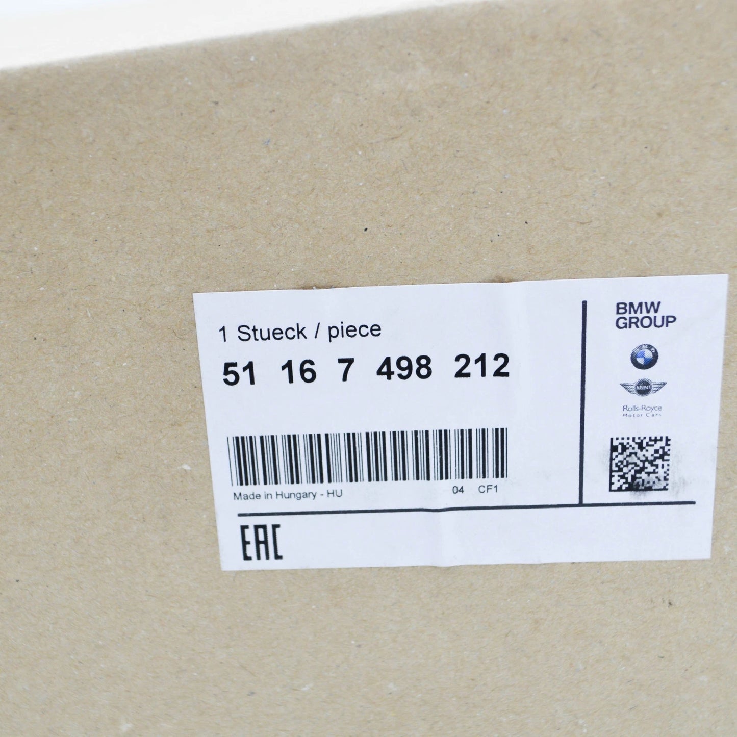 NEW BMW 3 G20 RIGHT MIRROR LOWER HOUSING SECTION 7498212 51167498212 ORIGINAL