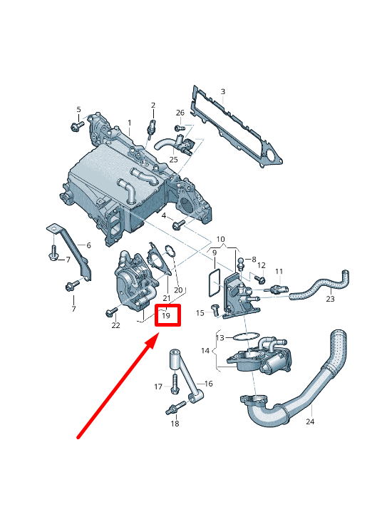 new audi q3 f3 egr valve 04l131501ad original