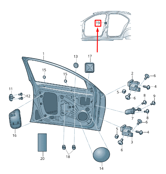 new skoda octavia 5e mk3 front right door seal rubber 5e0867366j original