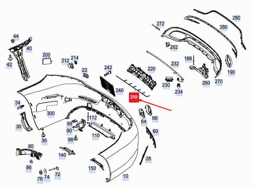 new mercedes-benz c coupe c205 rear parking aid wiring a2055407450 original