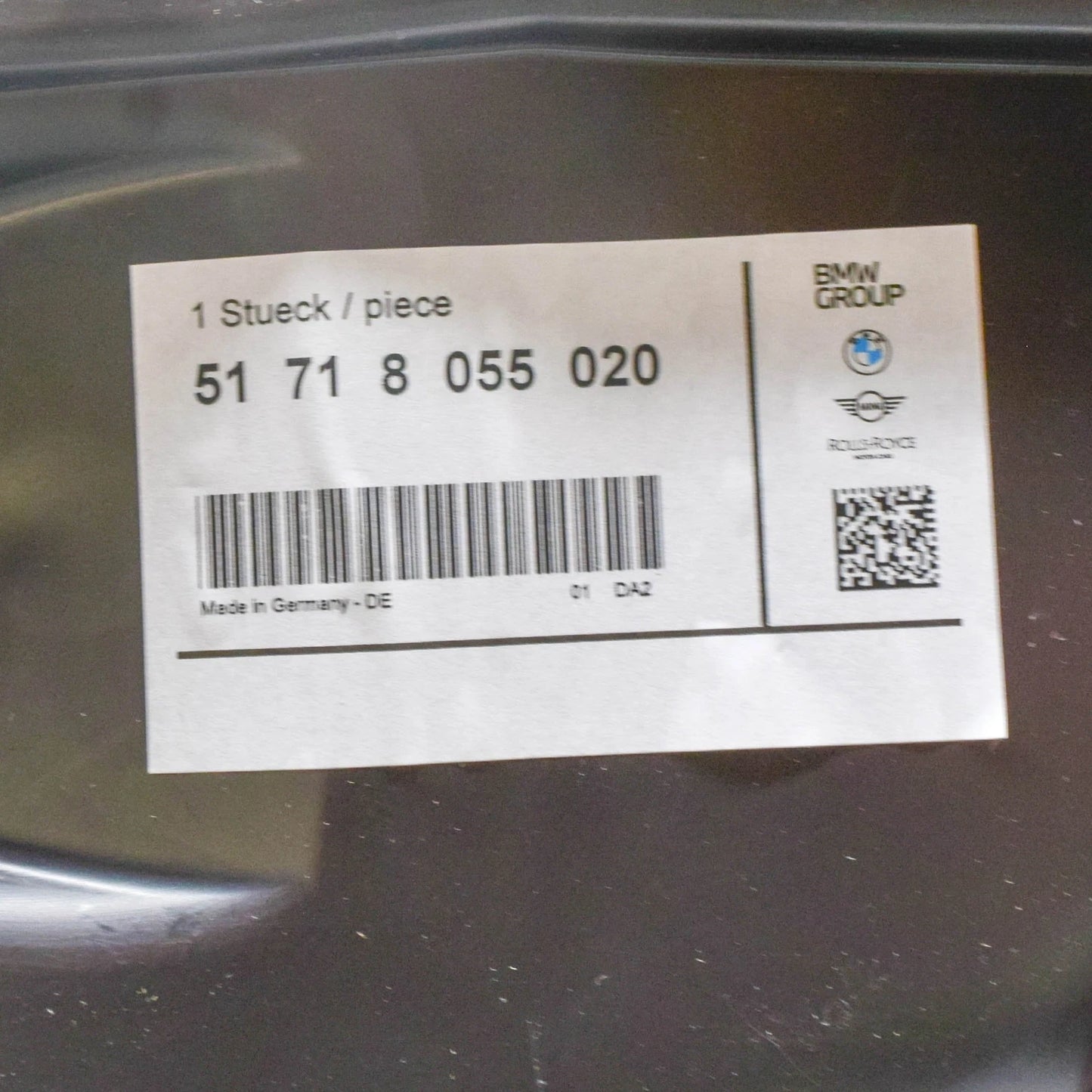 NEW BMW 3 F30 FRONT RIGHT MUD GUARD BOTTOM COVER 8055020 2015 ORIGINAL