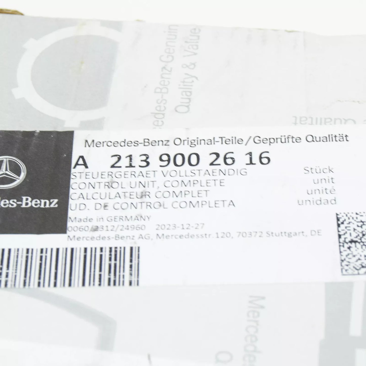 NEW MERCEDES-BENZ E-CLASS W213 HEADLIGHT CONTROL UNIT A2139002616 ORIGINAL