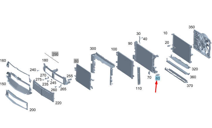 NEW MERCEDES-BENZ A W177 RADIATOR RIGHT ELASTOMER BEARING A2475040400 ORIGINAL