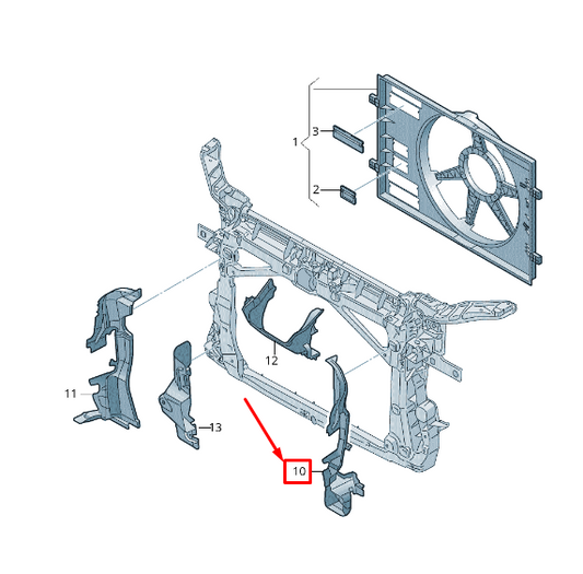 new audi a3 sportback 8v left engine air guide 8v0121283g original