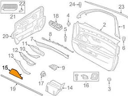 NEW BMW 5 F10 FRONT LEFT LOUDSPEAKER COVER GRILLE 51417225967 ORIGINAL