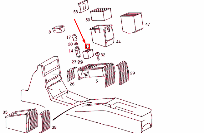 NEW MERCEDES-BENZ SL R129 ASHTRAY INSERT A1298100028 ORIGINAL