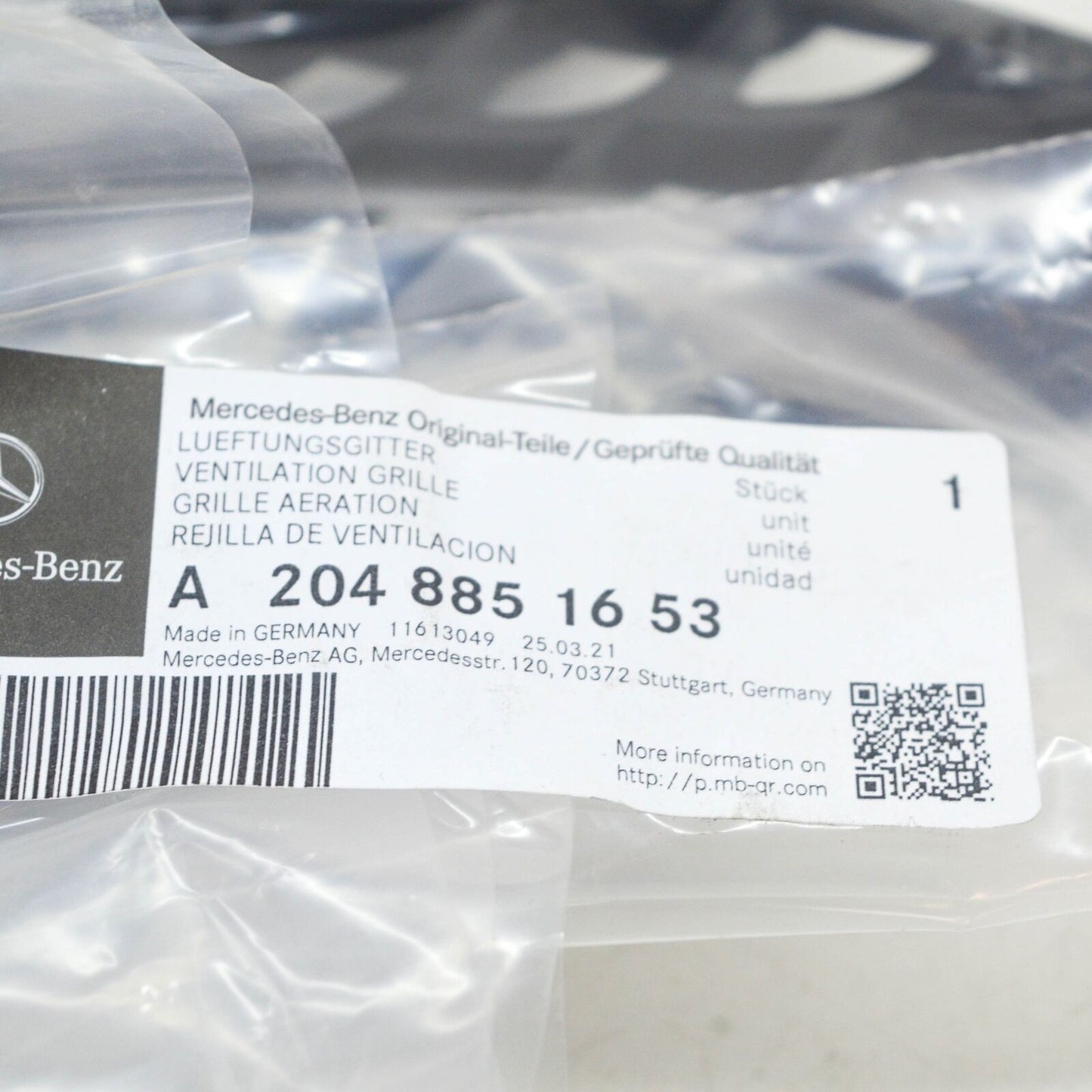 NEW MERCEDES BENZ C W204 C63 AMG FRONT RIGHT GRILLE A2048851653 ORIGINAL