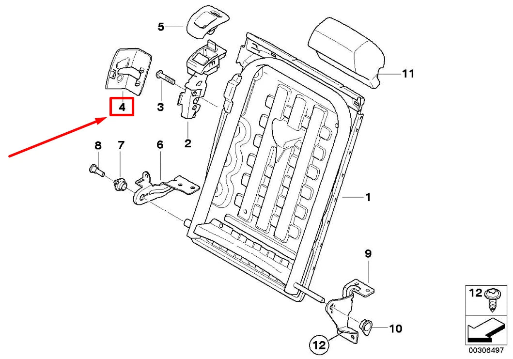 NEW BMW X5 E70 RIGHT SEAT TRIM COVER 52207171506 7171506 ORIGINAL