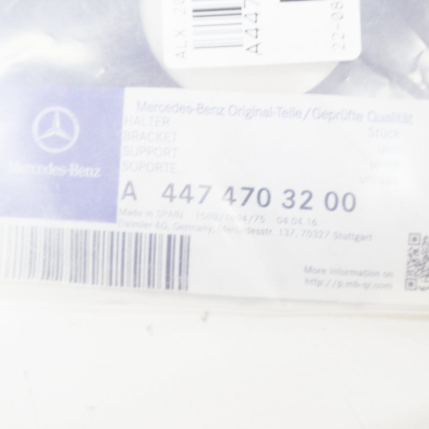 NEW MB VITO W447 FUEL FILTER MOUNTING PLATE BRACKET A4474703200 ORIGINAL