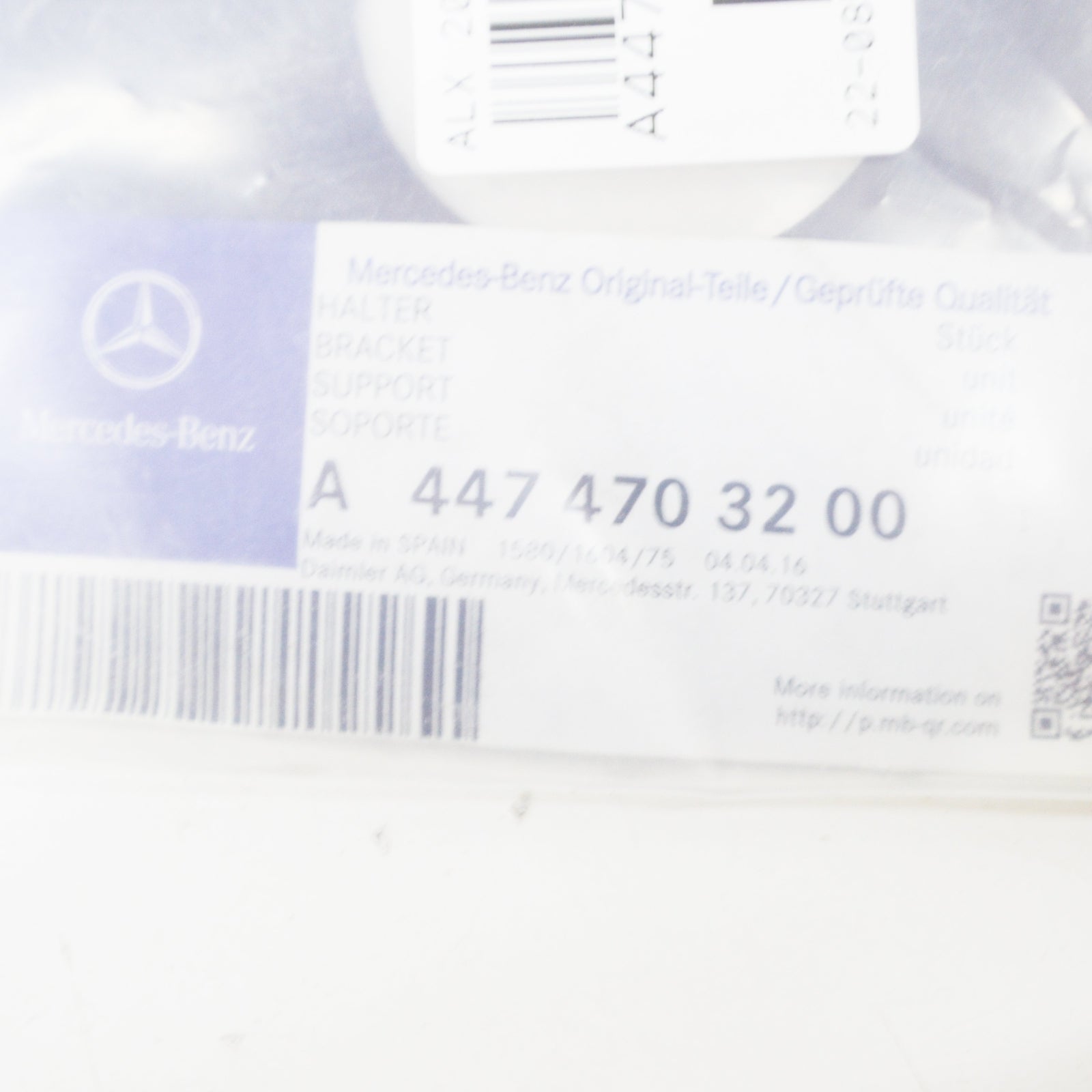 NEW MB VITO W447 FUEL FILTER MOUNTING PLATE BRACKET A4474703200 ORIGINAL