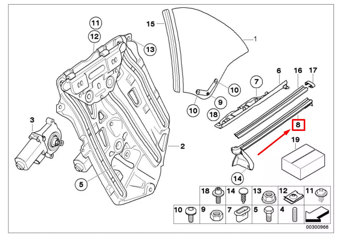 NEW BMW 3 E46 LEFT OUTER WEATHERSTRIP 7026387 51367026387 ORIGINAL