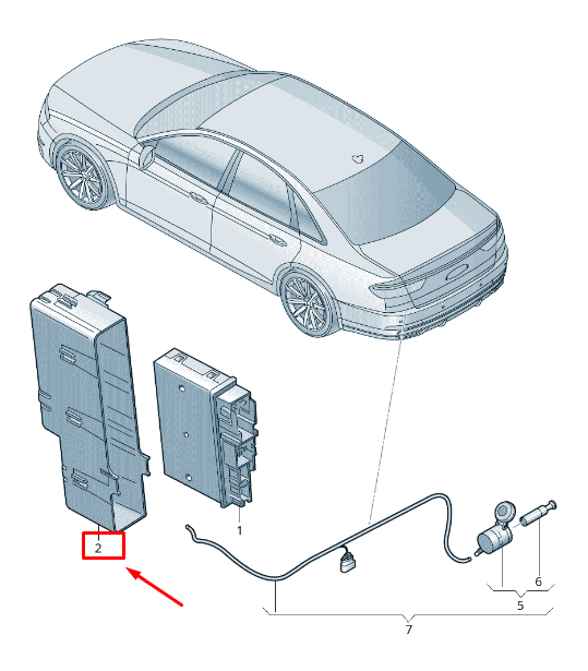 NEW AUDI A8 4N TRAILER DETECTION CONTROL UNIT RETAINER 4N0907392A ORIGINAL