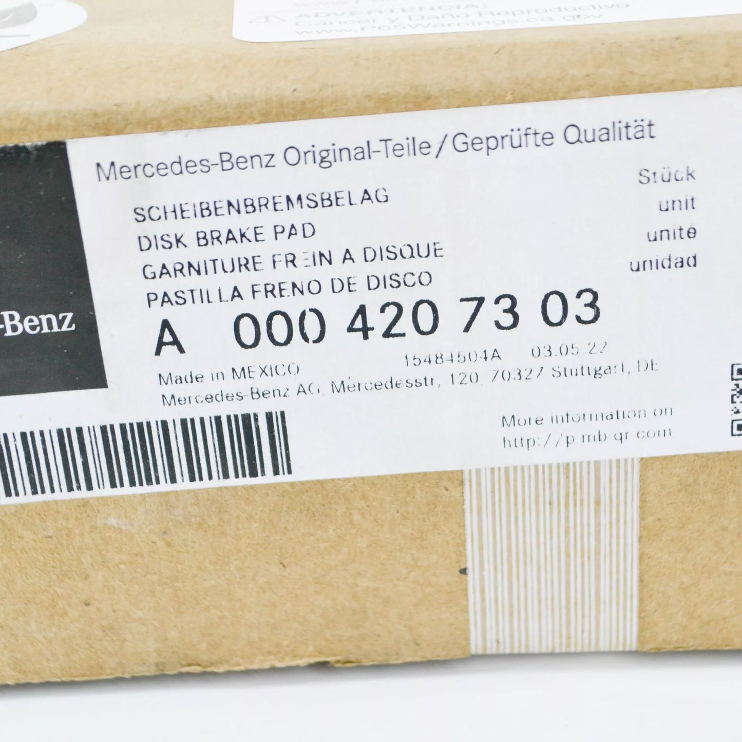 NEW MERCEDES-BENZ GLE W167 REAR WHEEL BRAKE PAD SET A0004207303 ORIGINAL