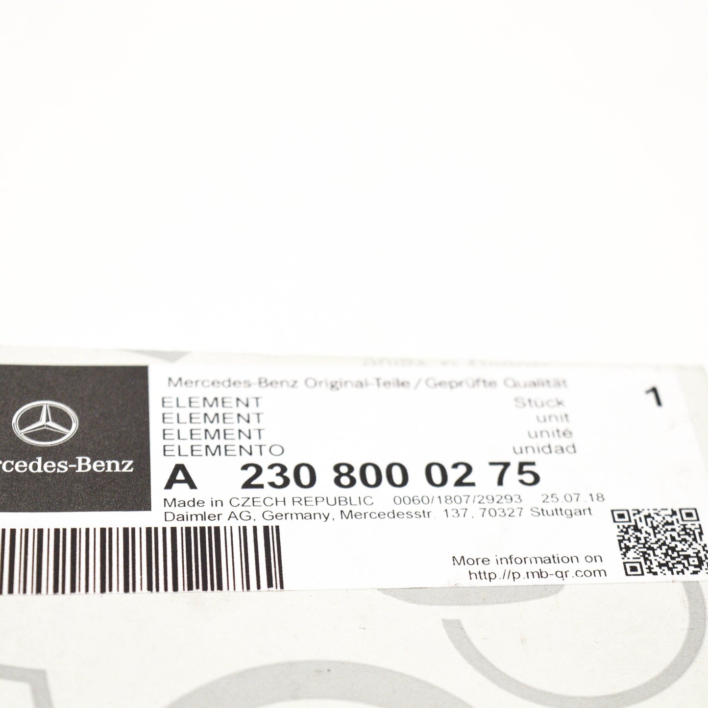 NEW MERCEDES-BENZ SL R230 FUEL TANK CAP LOCK A2308000275 ORIGINAL