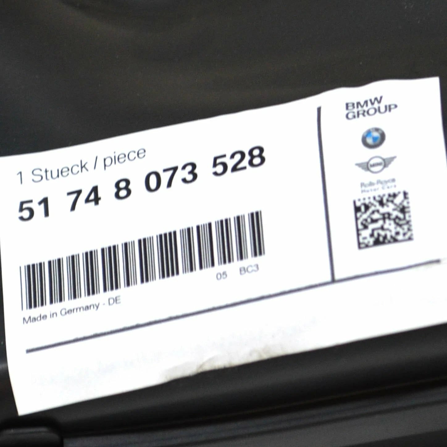 NEW BMW M2 COUPE F87 RIGHT BRAKE AIR DUCT 51748073528 ORIGINAL