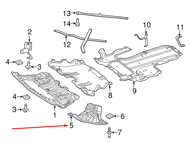 NEW MB S W222 FRONT LEFT ANTINOISE CAPSULE UNDERCOVER PANEL A2225202000 ORIGINAL