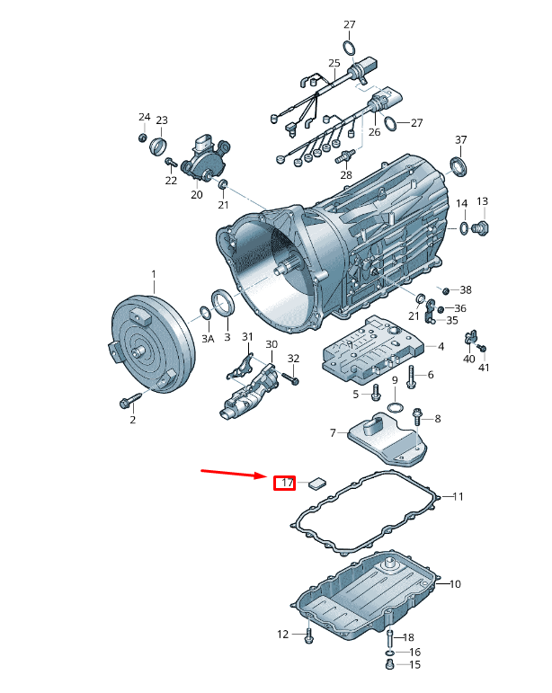 new vw touareg 7p mk2 transmission pan magnet 09d321368 original