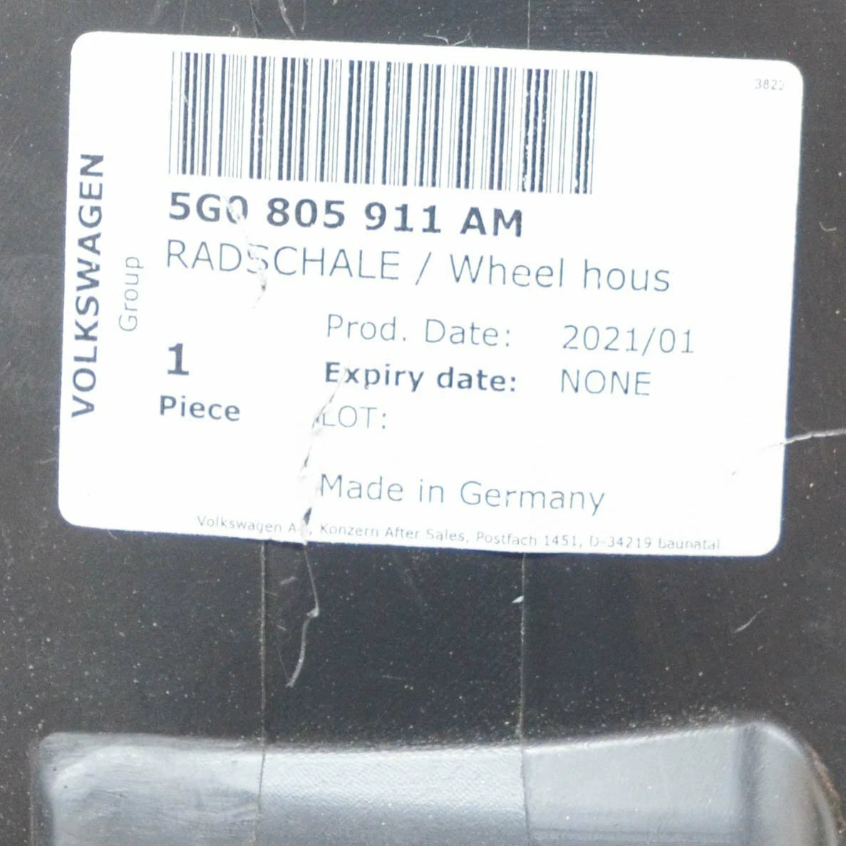 NEW VW GOLF MK7 FRONT LEFT WHEEL HOUSING LINER FRONT PART 5G0805911AM