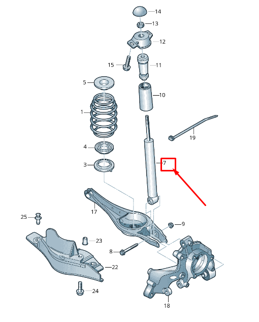 new seat leon 5f rear gas shock absorber 5q0513029ep original