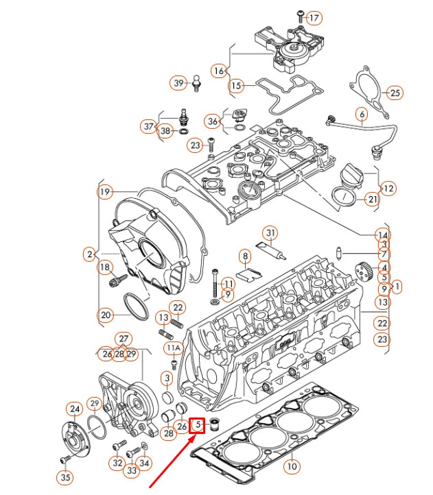 NEW AUDI A3 8P CYLINDER HEAD NON-RETURN VALVE 06H103175B